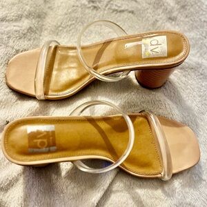 Dolce Vita Clear Block Sandals, size 8.5